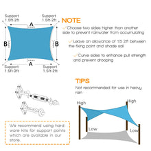 Load image into Gallery viewer, Artpuch 10' x 13' Shade Sails 185GSM Rectangle Shade Sail UV Block for Patio Garden Outdoor Facility