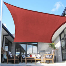 Load image into Gallery viewer, Artpuch Sun Shade Sail Canopy 10'x15' Rust Red Cover for Patio Outdoor, 185GSM Rectangle Backyard Shade Sail for Garden Playground