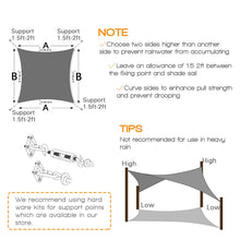 Load image into Gallery viewer, Artpuch Sun Shade Sail Canopy 12'x12' Rust Red Cover for Patio Outdoor, Square Backyard Shade Sail for Garden Playground