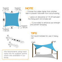 Load image into Gallery viewer, Artpuch Sun Shade Sail Canopy 12'x12' Rust Red Cover for Patio Outdoor, Square Backyard Shade Sail for Garden Playground