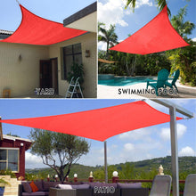 Load image into Gallery viewer, Artpuch Sun Shade Sail Canopy 12'x12' Rust Red Cover for Patio Outdoor, Square Backyard Shade Sail for Garden Playground