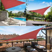Load image into Gallery viewer, Artpuch Rust Red 12' x 12' x 12' Triangle Sun Shade Sails UV Block for Shelter Canopy Patio Garden Outdoor Facility and Activities