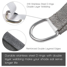 Load image into Gallery viewer, Artpuch 12' x 12' x 17' Triangle Sun Shade Sails Terra Color UV Block for Shelter Canopy Patio Garden Outdoor Facility Sand and Activities