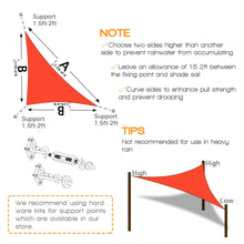 Load image into Gallery viewer, Artpuch 12' x 12' x 17' Triangle Sun Shade Sails Terra Color UV Block for Shelter Canopy Patio Garden Outdoor Facility Sand and Activities