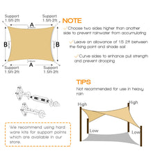 Load image into Gallery viewer, Artpuch Sun Shade Sails Canopy, 185GSM Shade Sail UV Block for Patio Garden Outdoor Facility and Activities (12'x16', Rust Red)
