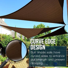 Load image into Gallery viewer, Artpuch 13'x20' Coffee Sun Shade Sails Canopy, 185GSM Shade Sail UV Block for Patio Garden Outdoor Facility and Activities