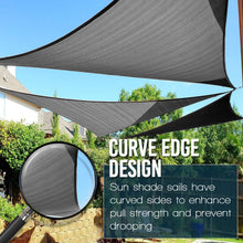 Load image into Gallery viewer, Artpuch Sun Shade Sail 15' x 15' x 21' Triangle Dark Grey UV Block for Shelter Canopy Patio Garden Outdoor Facility and Activities