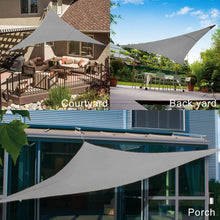 Load image into Gallery viewer, Artpuch Sun Shade Sail 15' x 15' x 21' Triangle Dark Grey UV Block for Shelter Canopy Patio Garden Outdoor Facility and Activities