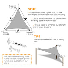 Load image into Gallery viewer, Artpuch 16'x16'x16' Triangle Sun Shade Sails Brown UV Block for Shelter Canopy Patio Garden Outdoor Facility and Activities