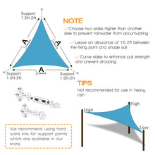 Load image into Gallery viewer, Artpuch 16'x16'x16' Triangle Sun Shade Sails Brown UV Block for Shelter Canopy Patio Garden Outdoor Facility and Activities