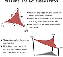 Load image into Gallery viewer, Artpuch 16'x16'x16' Triangle Sun Shade Sails Brown UV Block for Shelter Canopy Patio Garden Outdoor Facility and Activities