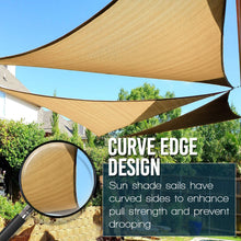 Load image into Gallery viewer, Artpuch 16'x16'x16' Triangle Sun Shade Sails Brown UV Block for Shelter Canopy Patio Garden Outdoor Facility and Activities
