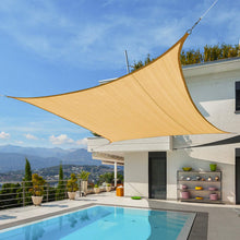 Load image into Gallery viewer, Artpuch Sun Shade Sails Canopy, 20'x20' Cream 185GSM Shade Sail UV Block for Patio Garden Outdoor Facility and Activities