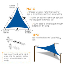 Load image into Gallery viewer, Artpuch Sun Shade Sail 20' x 20' x 20' Cream Cover for Patio Outdoor Triangle Canopy Backyard Shade Sail for Garden Playground