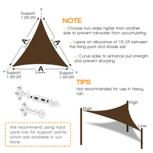 Load image into Gallery viewer, Artpuch Sun Shade Sail 20' x 20' x 20' Cream Cover for Patio Outdoor Triangle Canopy Backyard Shade Sail for Garden Playground