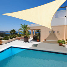 Load image into Gallery viewer, Artpuch Sun Shade Sail 20' x 20' x 20' Cream Cover for Patio Outdoor Triangle Canopy Backyard Shade Sail for Garden Playground