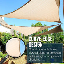 Load image into Gallery viewer, Artpuch Sun Shade Sail 20' x 20' x 20' Cream Cover for Patio Outdoor Triangle Canopy Backyard Shade Sail for Garden Playground