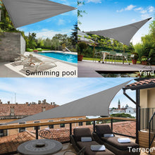 Load image into Gallery viewer, Artpuch Sun Shade Sail 20' x 20' x 20' Cream Cover for Patio Outdoor Triangle Canopy Backyard Shade Sail for Garden Playground