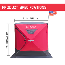 Load image into Gallery viewer, Artpuch 2-Person Ice Fishing Shelter Tent Portable Pop Up House Outdoor Fish Equipment