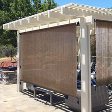 Load image into Gallery viewer, Artpuch Outdoor Roller Shade 4'(W) x6'(L) Exterior Fabric Blind Sesame Cordless Roll Up Shade, Wand Operation Roller Shade Cloth for Patio Porch Gazebo