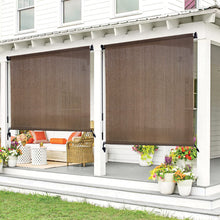 Load image into Gallery viewer, Artpuch Outdoor Roller Shade 4'(W) x6'(L) Exterior Fabric Blind Sesame Cordless Roll Up Shade, Wand Operation Roller Shade Cloth for Patio Porch Gazebo