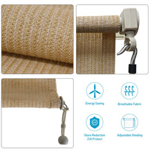 Load image into Gallery viewer, Artpuch Outdoor Roller Shade 4'(W) x6'(L) Exterior Fabric Blind Sesame Cordless Roll Up Shade, Wand Operation Roller Shade Cloth for Patio Porch Gazebo