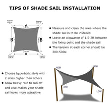 Load image into Gallery viewer, 10' x 10' Square Sun Shade Sail Rectangle UV Block Canopy Cover for Patio Backyard Lawn Garden Outdoor Activities