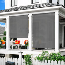 Load image into Gallery viewer, Artpuch Outdoor Roller Shade 6'(W) x6'(L) Exterior Roll Up Shade Window Blinds, Privacy Patio Sun Shade Roller Shade for Deck Porch Gazebo Balcony Pergola, Mocha