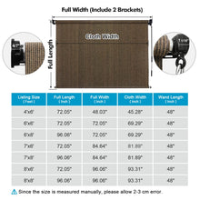 Load image into Gallery viewer, Artpuch Outdoor Roller Shade 6'(W) x6'(L) Exterior Roll Up Shade Window Blinds, Privacy Patio Sun Shade Roller Shade for Deck Porch Gazebo Balcony Pergola, Mocha