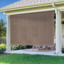 Load image into Gallery viewer, Artpuch Outdoor Roller Shade 6'(W) x6'(L) Exterior Roll Up Shade Window Blinds, Privacy Patio Sun Shade Roller Shade for Deck Porch Gazebo Balcony Pergola, Mocha