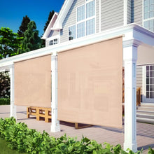 Load image into Gallery viewer, Artpuch Outdoor Roller Shade 6'(W) x6'(L) Exterior Roll Up Shade Window Blinds, Privacy Patio Sun Shade Roller Shade for Deck Porch Gazebo Balcony Pergola, Mocha