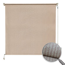 Load image into Gallery viewer, Artpuch Outdoor Roller Shade 6'(W) x6'(L) Exterior Roll Up Shade Window Blinds, Privacy Patio Sun Shade Roller Shade for Deck Porch Gazebo Balcony Pergola, Mocha