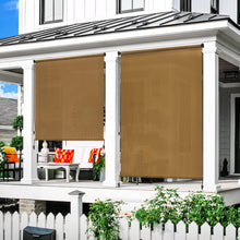 Load image into Gallery viewer, Artpuch Outdoor Roller Shade 6'(W) x6'(L) Exterior Roll Up Shade Window Blinds, Privacy Patio Sun Shade Roller Shade for Deck Porch Gazebo Balcony Pergola, Mocha
