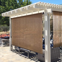 Load image into Gallery viewer, Artpuch Outdoor Roller Shade 6'(W) x6'(L) Exterior Roll Up Shade Window Blinds, Privacy Patio Sun Shade Roller Shade for Deck Porch Gazebo Balcony Pergola, Mocha