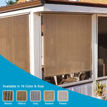 Load image into Gallery viewer, Artpuch Outdoor Roller Shade 6'(W) x6'(L) Exterior Roll Up Shade Window Blinds, Privacy Patio Sun Shade Roller Shade for Deck Porch Gazebo Balcony Pergola, Mocha