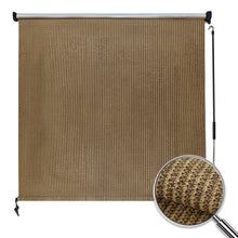 Load image into Gallery viewer, Artpuch Outdoor Roller Shade 6'(W) x6'(L) Exterior Roll Up Shade Window Blinds, Privacy Patio Sun Shade Roller Shade for Deck Porch Gazebo Balcony Pergola, Mocha