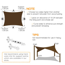 Load image into Gallery viewer, Artpuch Sun Shade Sail 7'x13' Rectangle Canopy Sand Cover for Patio Outdoor Backyard Shade Sail for Garden Playground