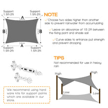 Load image into Gallery viewer, Artpuch Sun Shade Sail 7'x13' Rectangle Canopy Sand Cover for Patio Outdoor Backyard Shade Sail for Garden Playground