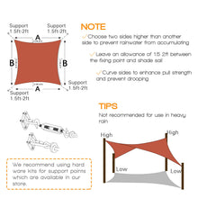 Load image into Gallery viewer, Artpuch Sun Shade Sail 7'x13' Rectangle Canopy Sand Cover for Patio Outdoor Backyard Shade Sail for Garden Playground