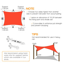 Load image into Gallery viewer, Artpuch Sun Shade Sail 7'x13' Rectangle Canopy Sand Cover for Patio Outdoor Backyard Shade Sail for Garden Playground