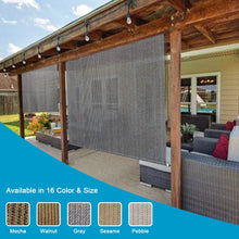 Load image into Gallery viewer, Artpuch Outdoor Roller Shade 8'(W) x6'(L) Fabric Gray Cordless Roll Up Shade, Wand Operation Exterior Roller Shade Cloth for Patio Porch Gazebo Porch Gazebo