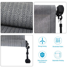 Load image into Gallery viewer, Artpuch Outdoor Roller Shade 8'(W) x6'(L) Fabric Gray Cordless Roll Up Shade, Wand Operation Exterior Roller Shade Cloth for Patio Porch Gazebo Porch Gazebo