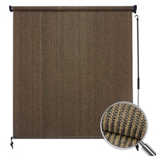 Load image into Gallery viewer, Artpuch Outdoor Roller Shade 8'(W) x6'(L) Fabric Gray Cordless Roll Up Shade, Wand Operation Exterior Roller Shade Cloth for Patio Porch Gazebo Porch Gazebo