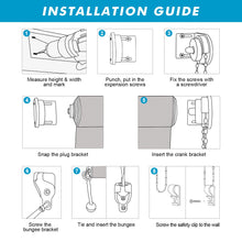Load image into Gallery viewer, Artpuch Outdoor Roller Shade 8'(W) x6'(L) Fabric Gray Cordless Roll Up Shade, Wand Operation Exterior Roller Shade Cloth for Patio Porch Gazebo Porch Gazebo