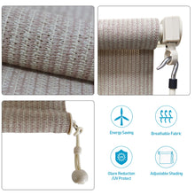 Load image into Gallery viewer, Artpuch Outdoor Roller Shade 8'(W) x6'(L) Fabric Gray Cordless Roll Up Shade, Wand Operation Exterior Roller Shade Cloth for Patio Porch Gazebo Porch Gazebo