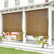 Load image into Gallery viewer, Artpuch Outdoor Roller Shade 8'(W) x8'(L) Exterior Roll Up Shade Window Blinds, Privacy Patio Sun Shade Roller Shade for Deck Porch Gazebo Balcony Pergola, Sesame