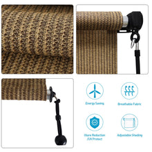 Load image into Gallery viewer, Artpuch Outdoor Roller Shade 8'(W) x8'(L) Exterior Roll Up Shade Window Blinds, Privacy Patio Sun Shade Roller Shade for Deck Porch Gazebo Balcony Pergola, Sesame