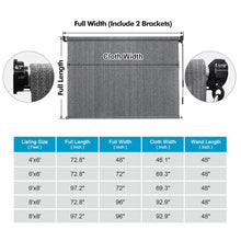 Load image into Gallery viewer, Artpuch Outdoor Roller Shade 8'(W) x8'(L) Exterior Roll Up Shade Window Blinds, Privacy Patio Sun Shade Roller Shade for Deck Porch Gazebo Balcony Pergola, Sesame