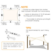Load image into Gallery viewer, Artpuch Sun Shade Sails Grey UV Block Shelter Canopy for Patio Garden Outdoor Facility and Activities