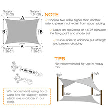 Load image into Gallery viewer, Artpuch 8'X10' Rectangle Sun Shade Sails Sand UV Block for Shelter Canopy Patio Garden Outdoor Facility and Activities